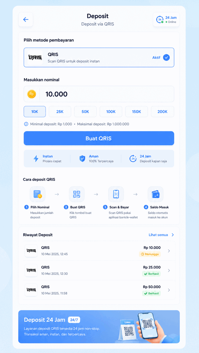 Deposit Instan QRIS